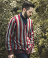 MR.OLIVE7G GARTER STITCHING KNIT / MULTI STRIPE CARDIGAN ミスターオリーブ/7G ガーターニット / マルチストライプ カーディガン